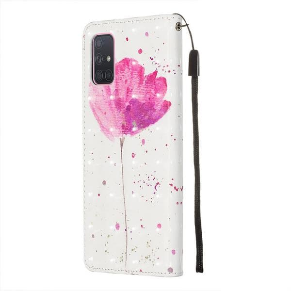 Plånboksfodral Samsung Galaxy A71 – Rosa Blomma