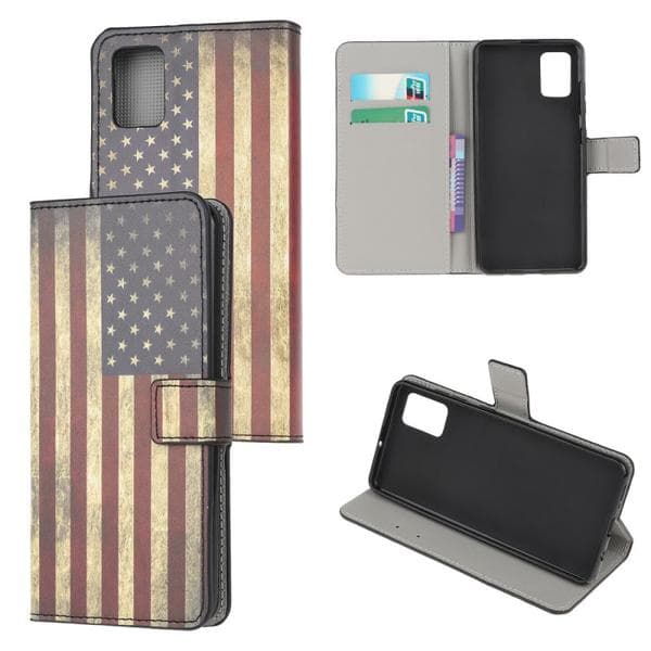 Plånboksfodral Samsung Galaxy A71 - Flagga USA
