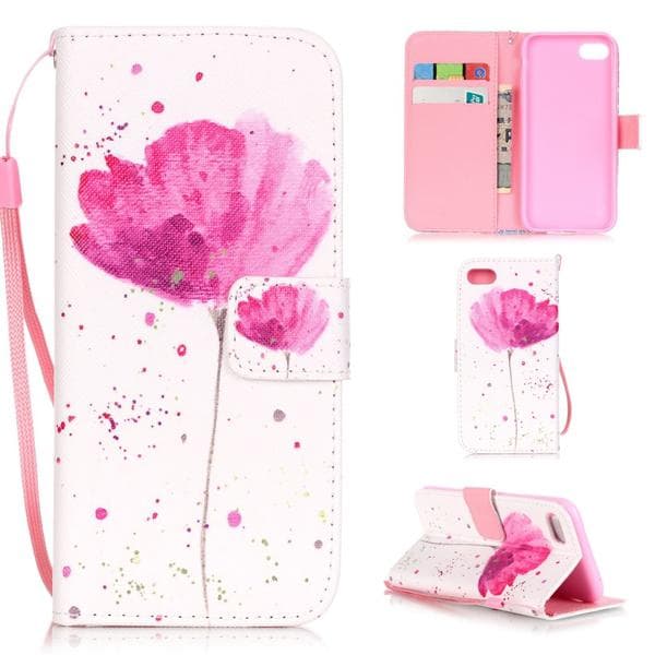Plånboksfodral iPhone SE (2020) - Rosa Blomma