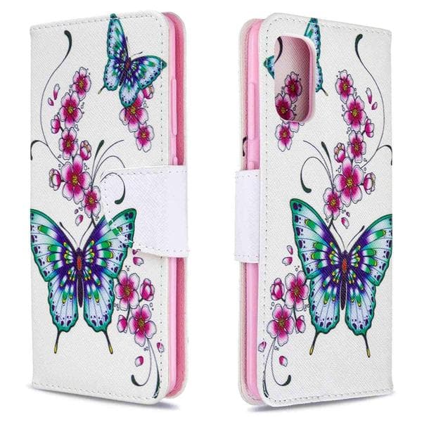 Plånboksfodral Samsung Galaxy A41 – Fjärilar och Blommor