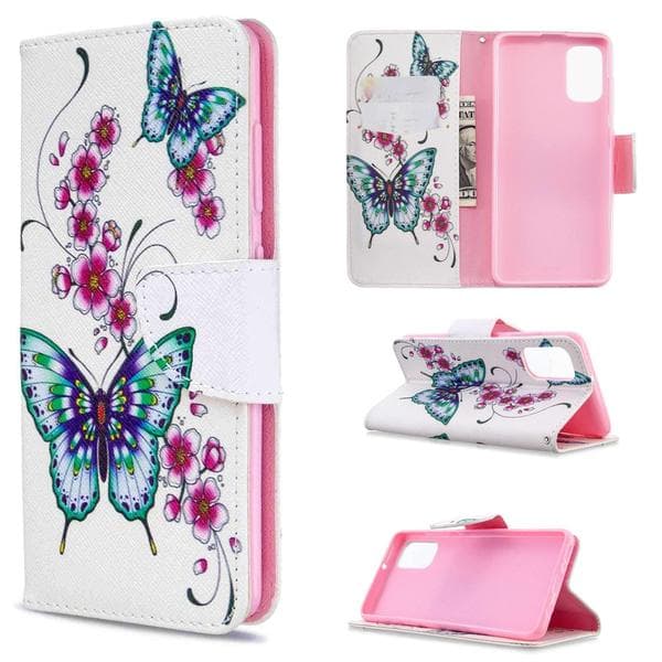 Plånboksfodral Samsung Galaxy A41 – Fjärilar och Blommor