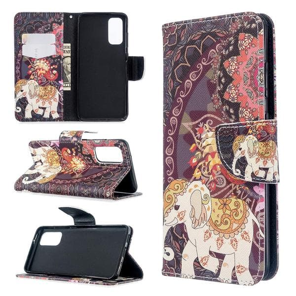 Plånboksfodral Samsung Galaxy S20 – Indiskt / Elefant