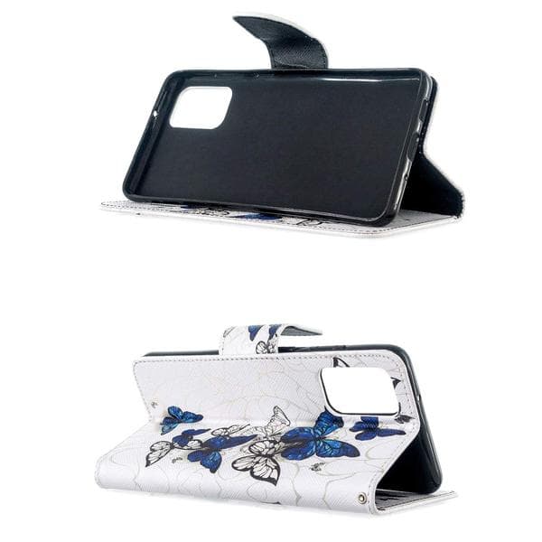 Plånboksfodral Samsung Galaxy S20 Plus – Blåa och Vita Fjärilar