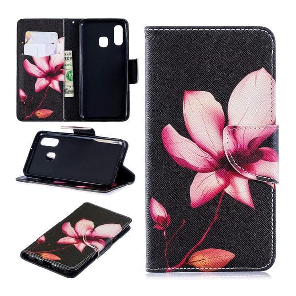 Plånboksfodral Samsung Galaxy A20e – Rosa Blomma