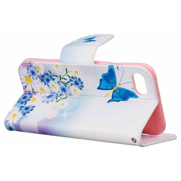 Plånboksfodral Apple iPhone 7 – Fjärilar och Blommor