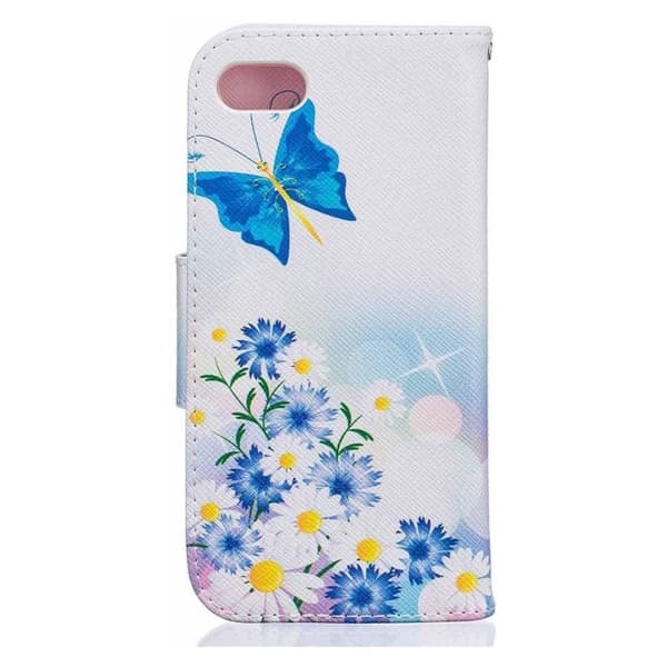 Plånboksfodral Apple iPhone 7 – Fjärilar och Blommor