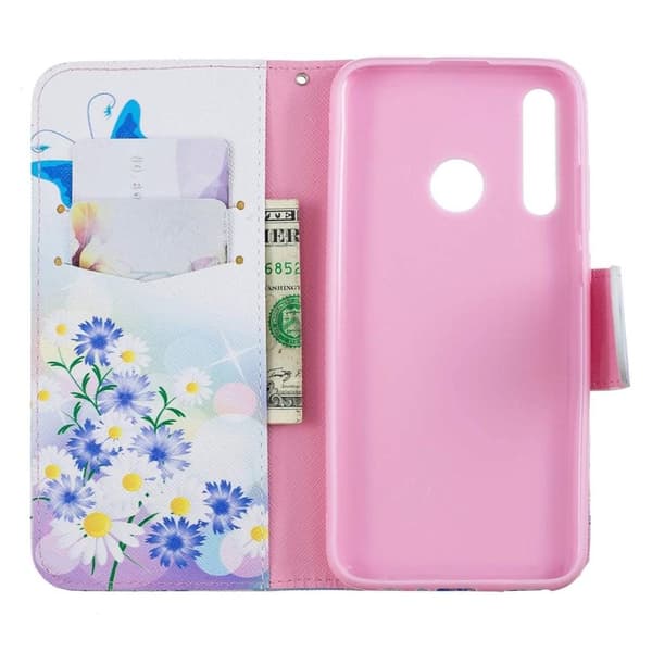 Plånboksfodral Huawei P Smart 2019  – Fjärilar och Blommor
