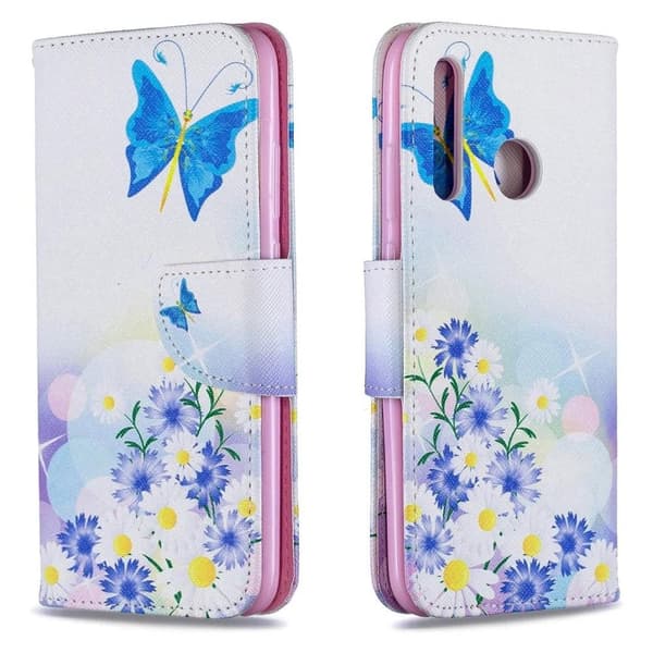 Plånboksfodral Huawei P Smart 2019  – Fjärilar och Blommor