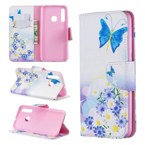 Plånboksfodral Huawei P Smart 2019  – Fjärilar och Blommor