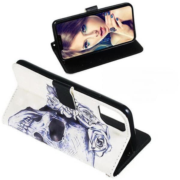 Plånboksfodral Apple iPhone 11 Pro – Döskalle / Rosor