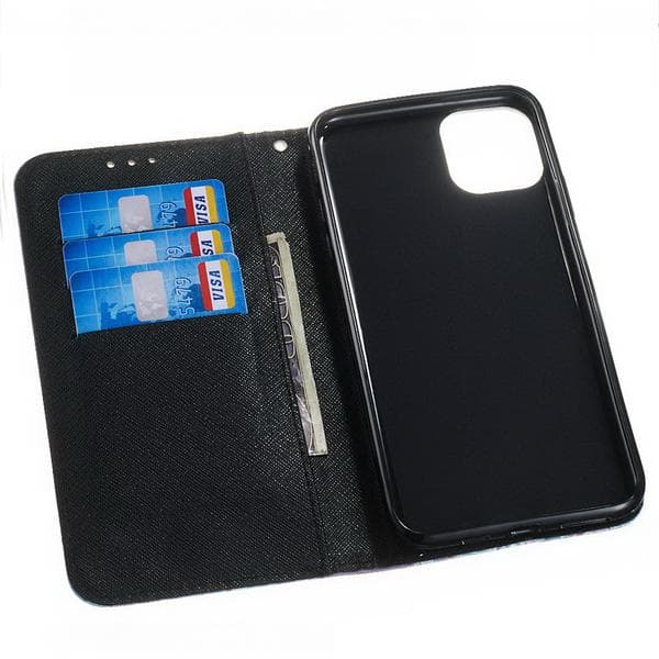 Plånboksfodral Apple iPhone 11 Pro – Döskalle / Rosor