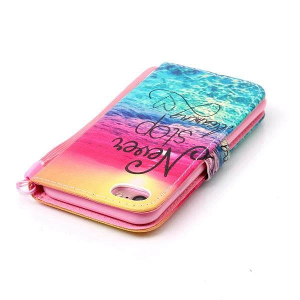Plånboksfodral Apple iPhone 7 – Never Stop Dreaming