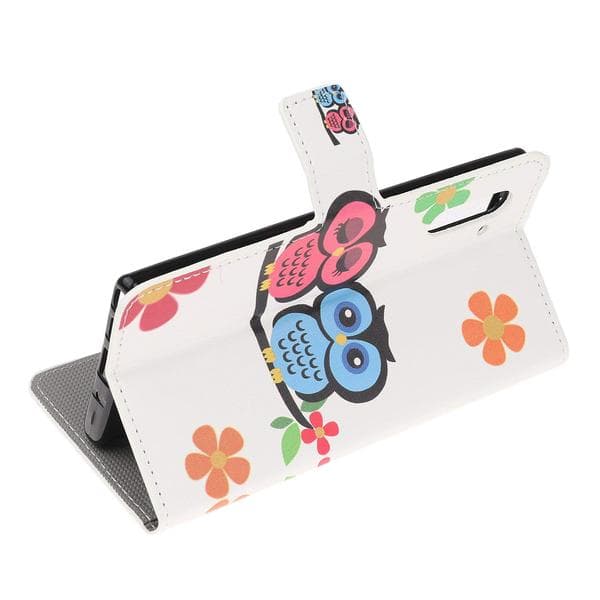 Plånboksfodral Samsung Galaxy Note 10 - Ugglor & Blommor