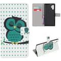 Miniatyrbillede 1 af 6: Plånboksfodral Samsung Galaxy Note 10 Plus - Prickigt med Uggla