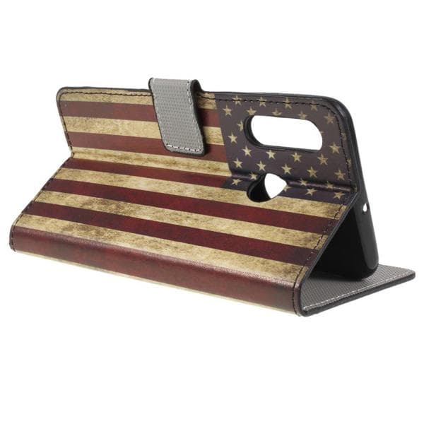 Plånboksfodral Huawei P30 Lite - Flagga USA