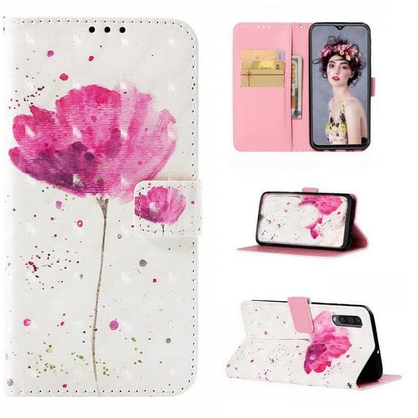 Plånboksfodral Samsung Galaxy A50 – Rosa Blomma