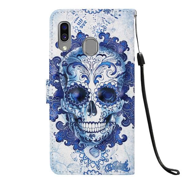 Plånboksfodral Samsung Galaxy A20e – Döskalle