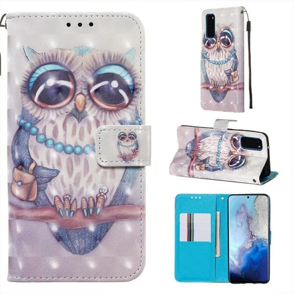 Plånboksfodral Samsung Galaxy S20 – Utsmyckad Uggla