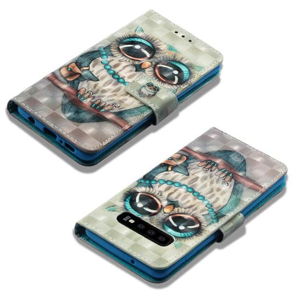 Plånboksfodral Samsung Galaxy S10 – Utsmyckad Uggla