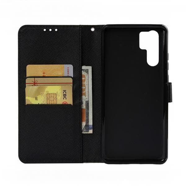 Plånboksfodral Huawei P30 Pro – Döskalle / Rosor