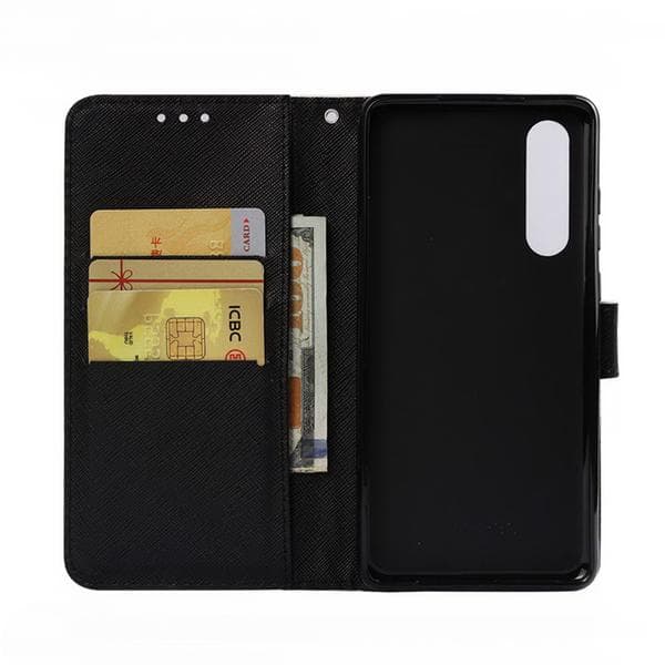 Plånboksfodral Huawei P30 – Döskalle / Rosor