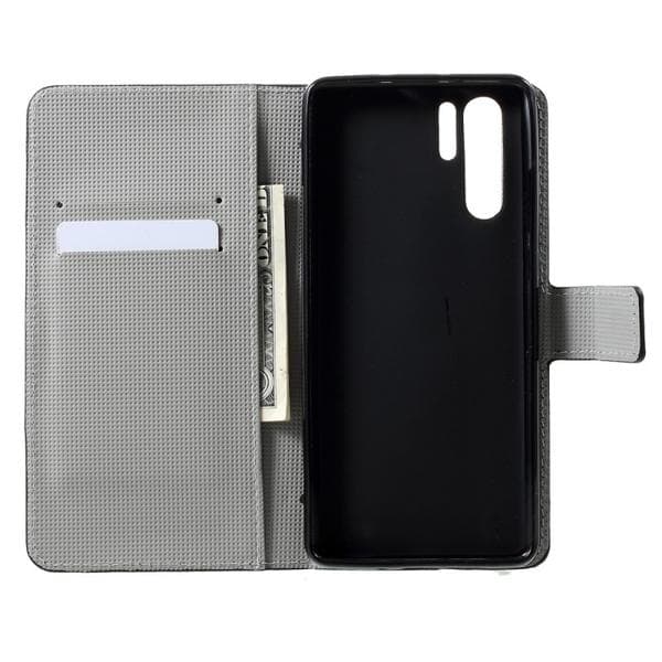 Plånboksfodral Huawei P30 Pro - Vit med Fjärilar
