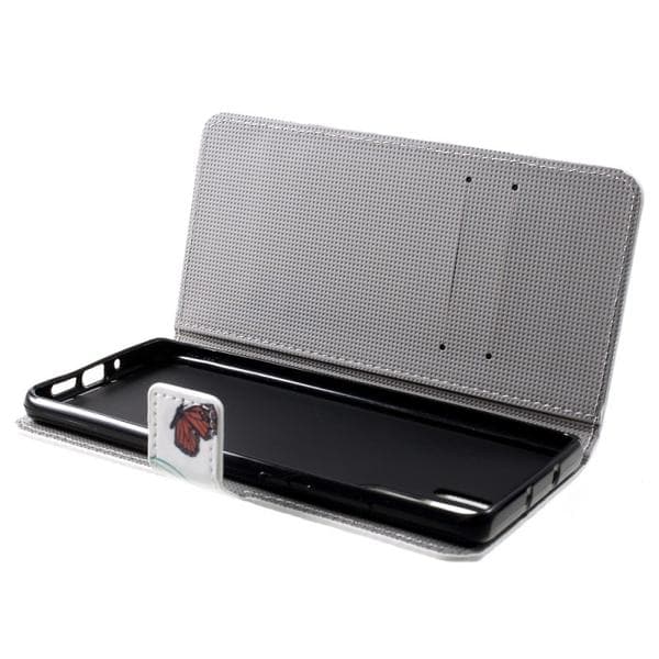 Plånboksfodral Huawei P30 Pro - Vit med Fjärilar