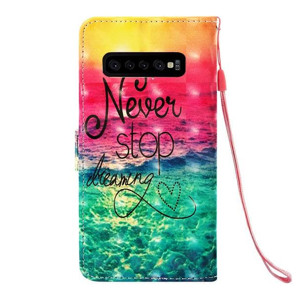Plånboksfodral Samsung Galaxy S10 Plus – Never Stop Dreaming