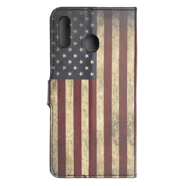 Plånboksfodral Samsung Galaxy A40 - Flagga USA
