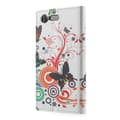 Pikkukuva 3 / 4: Plånboksfodral Sony Xperia X Compact - Vit med Fjärilar