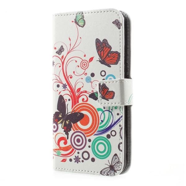 Plånboksfodral Sony Xperia X Compact - Vit med Fjärilar