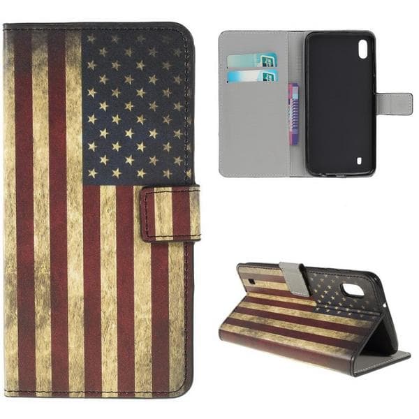 Plånboksfodral Samsung Galaxy A10 - Flagga USA