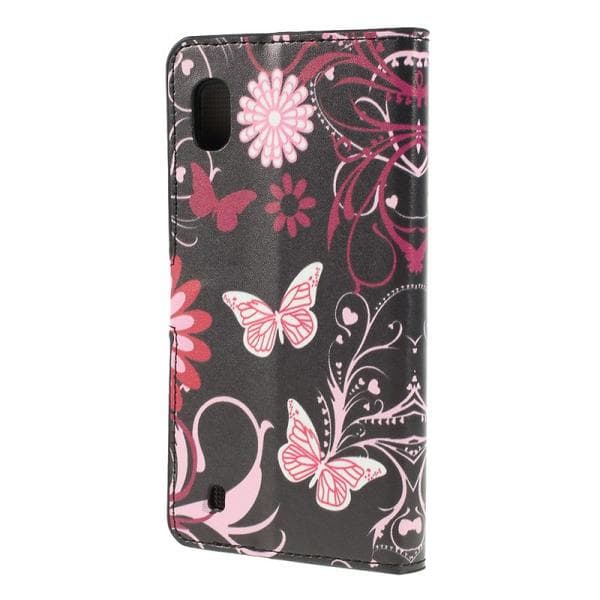 Plånboksfodral Samsung Galaxy A10 - Svart med Fjärilar