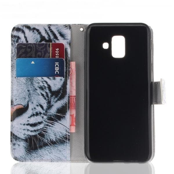Plånboksfodral Samsung Galaxy J6 (2018) - Vit Tiger