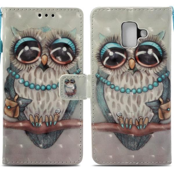 Plånboksfodral Samsung Galaxy J6 (2018) – Utsmyckad Uggla