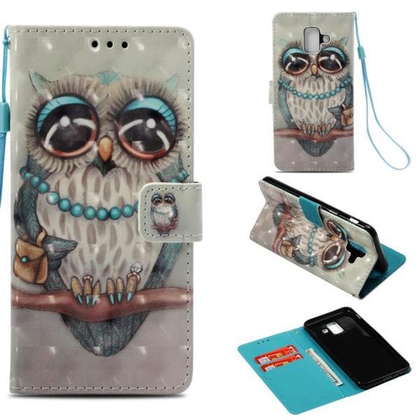 Plånboksfodral Samsung Galaxy J6 (2018) – Utsmyckad Uggla