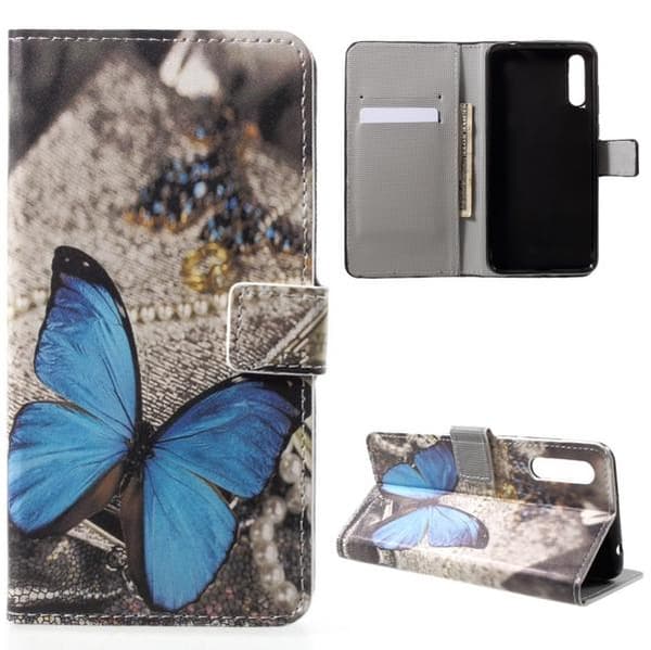 Plånboksfodral Huawei P20 – Blå Fjäril