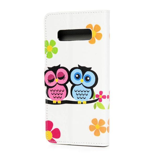 Plånboksfodral Samsung Galaxy S10 Plus - Ugglor & Blommor