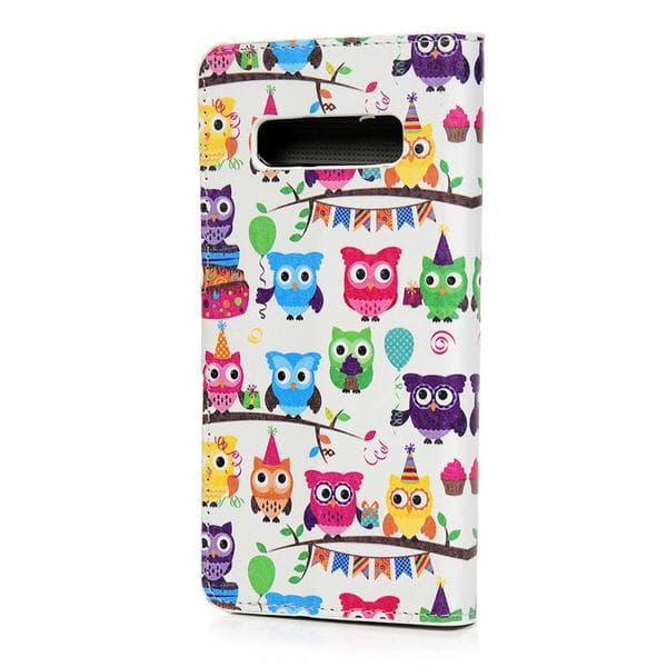 Plånboksfodral Samsung Galaxy S10 Plus - Ugglor På Kalas