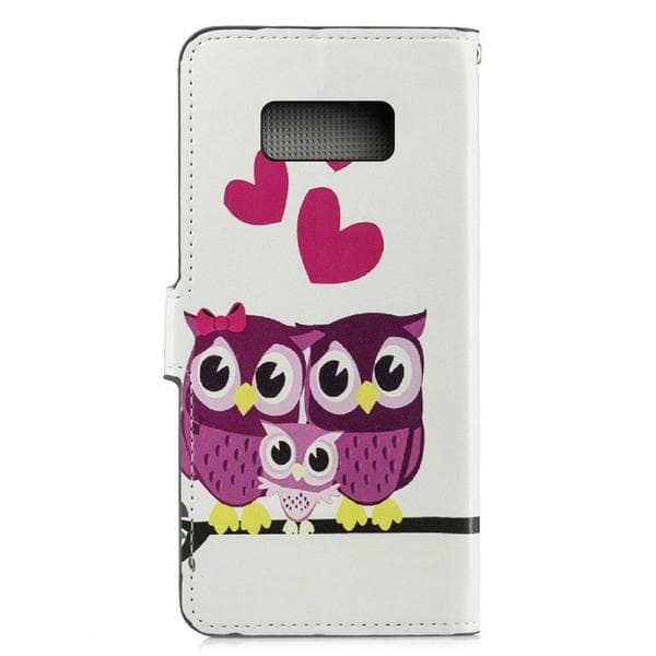 Plånboksfodral Samsung Galaxy S10e - Ugglor & Hjärtan