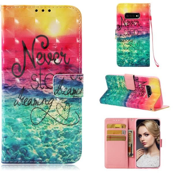 Plånboksfodral Samsung Galaxy S10e – Never Stop Dreaming