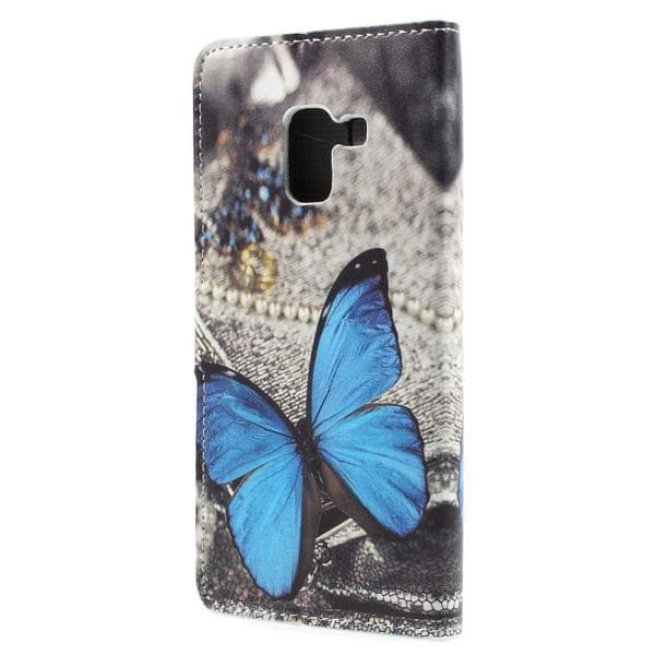 Plånboksfodral Samsung Galaxy A8 (2018) – Blå Fjäril