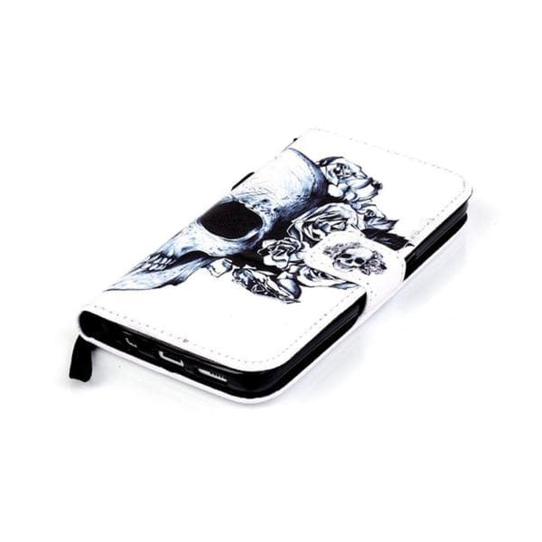 Plånboksfodral Samsung Galaxy S7 – Döskalle / Rosor