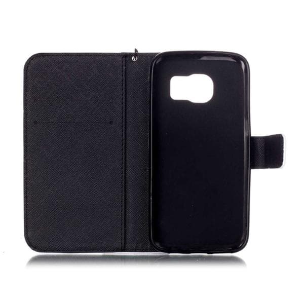 Plånboksfodral Samsung Galaxy S7 – Döskalle / Rosor