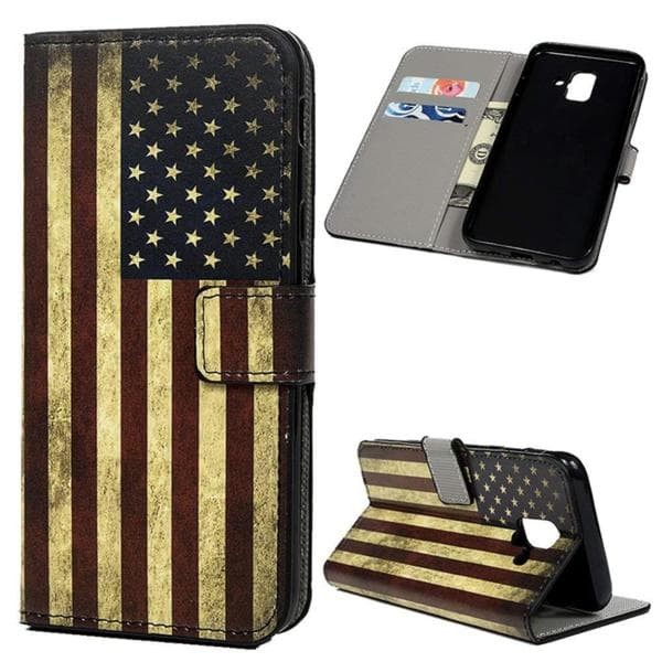 Plånboksfodral Samsung Galaxy A6 (2018) - Flagga USA