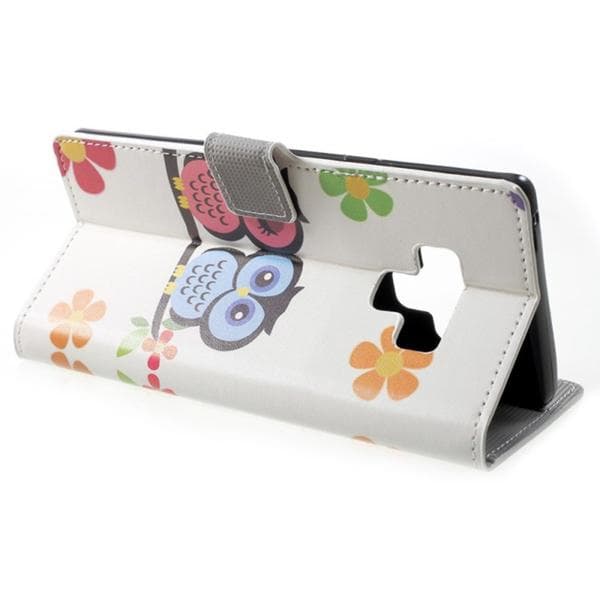 Plånboksfodral Samsung Galaxy Note 9 - Ugglor & Blommor
