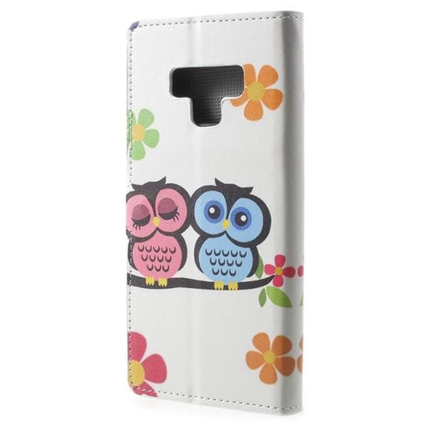 Plånboksfodral Samsung Galaxy Note 9 - Ugglor & Blommor