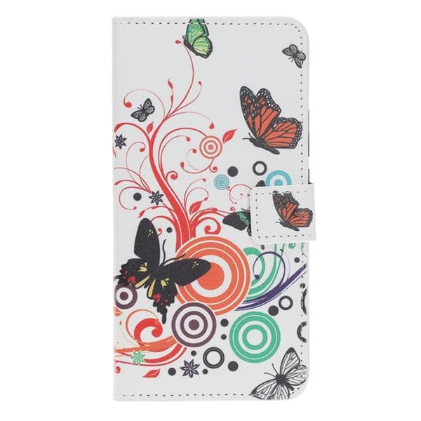 Plånboksfodral Huawei Mate 20 Lite - Vit med Fjärilar