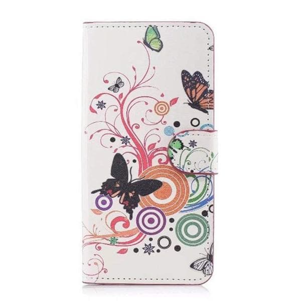 Plånboksfodral Apple iPhone XS Max - Vit med Fjärilar