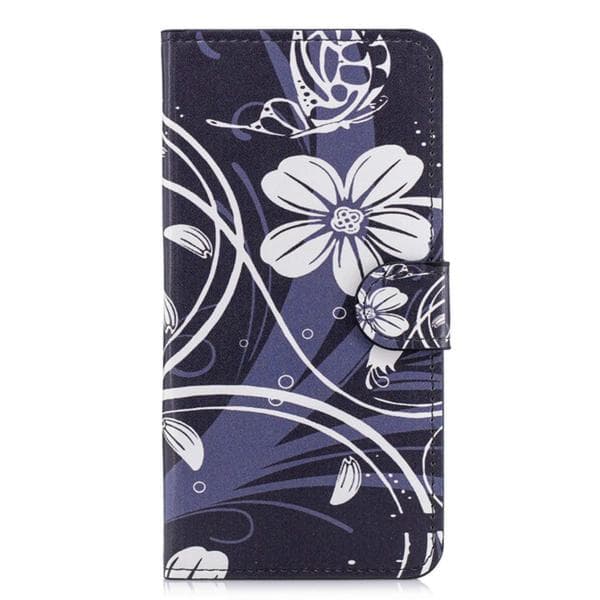 Plånboksfodral Apple iPhone XS Max - Svart med Blommor